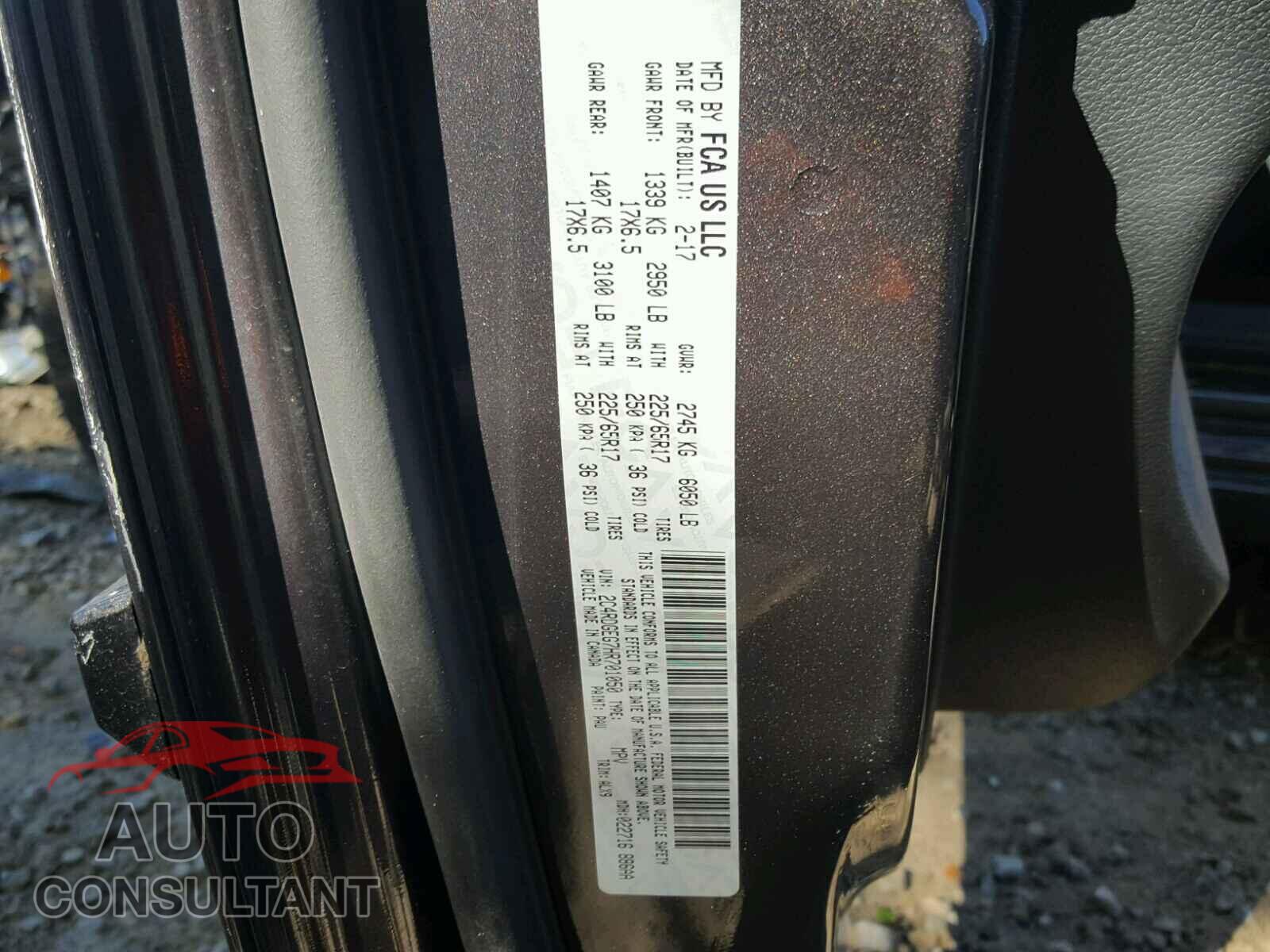 DODGE CARAVAN 2017 - 2C4RDGEG7HR701050
