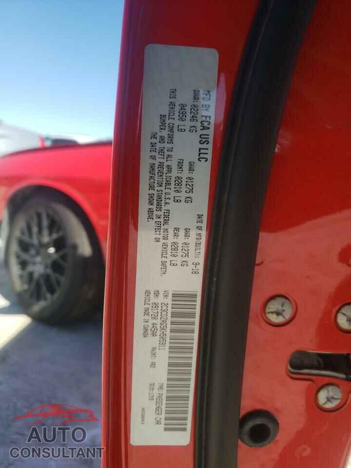 DODGE CHALLENGER 2019 - 2C3CDZAG5KH505911