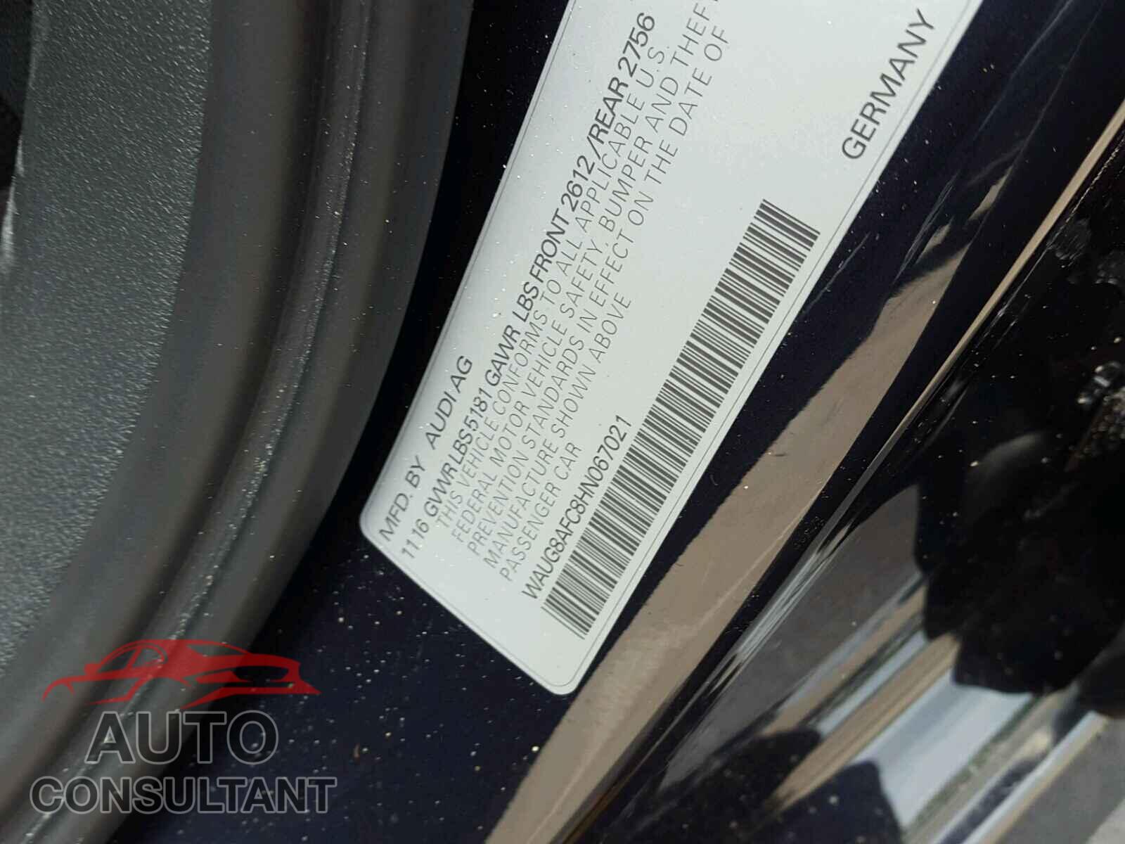 AUDI A6 2017 - WAUG8AFC8HN067021