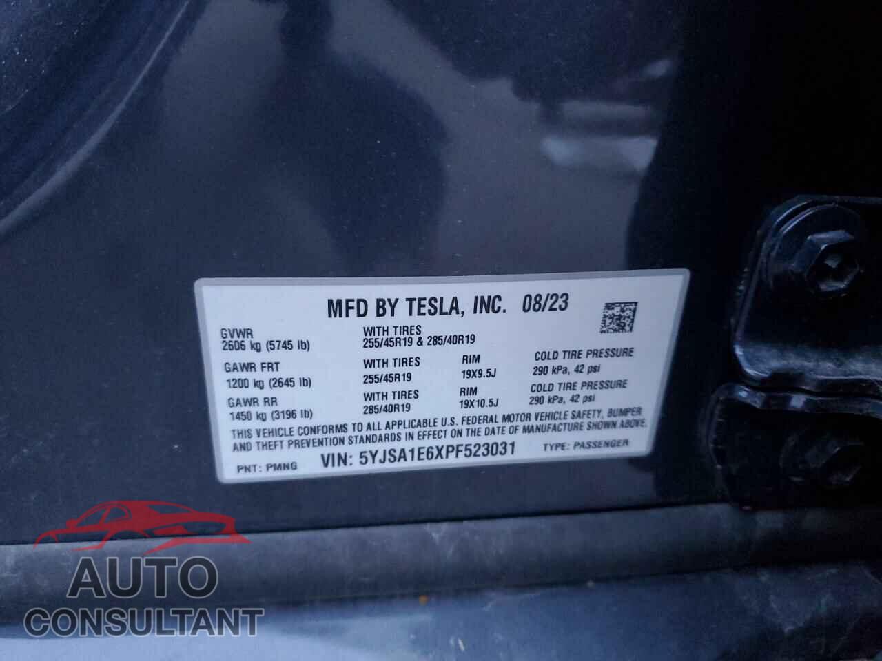 TESLA MODEL S 2023 - 5YJSA1E6XPF523031