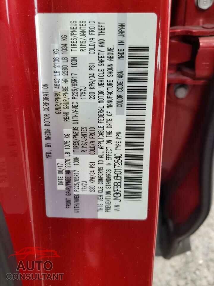MAZDA CX-5 2017 - JM3KFBBL6H0172840