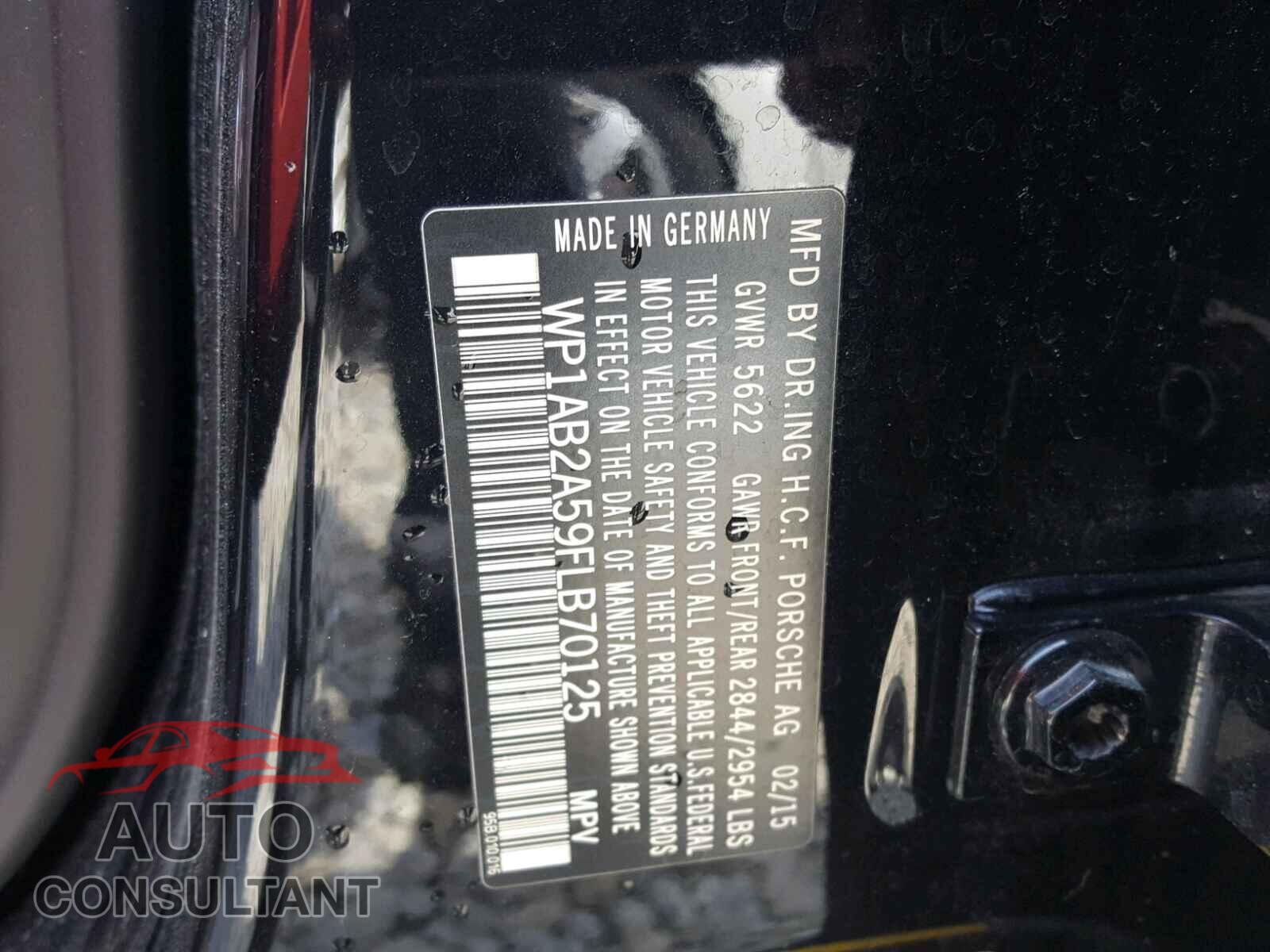 PORSCHE MACAN 2015 - WP1AB2A59FLB70125