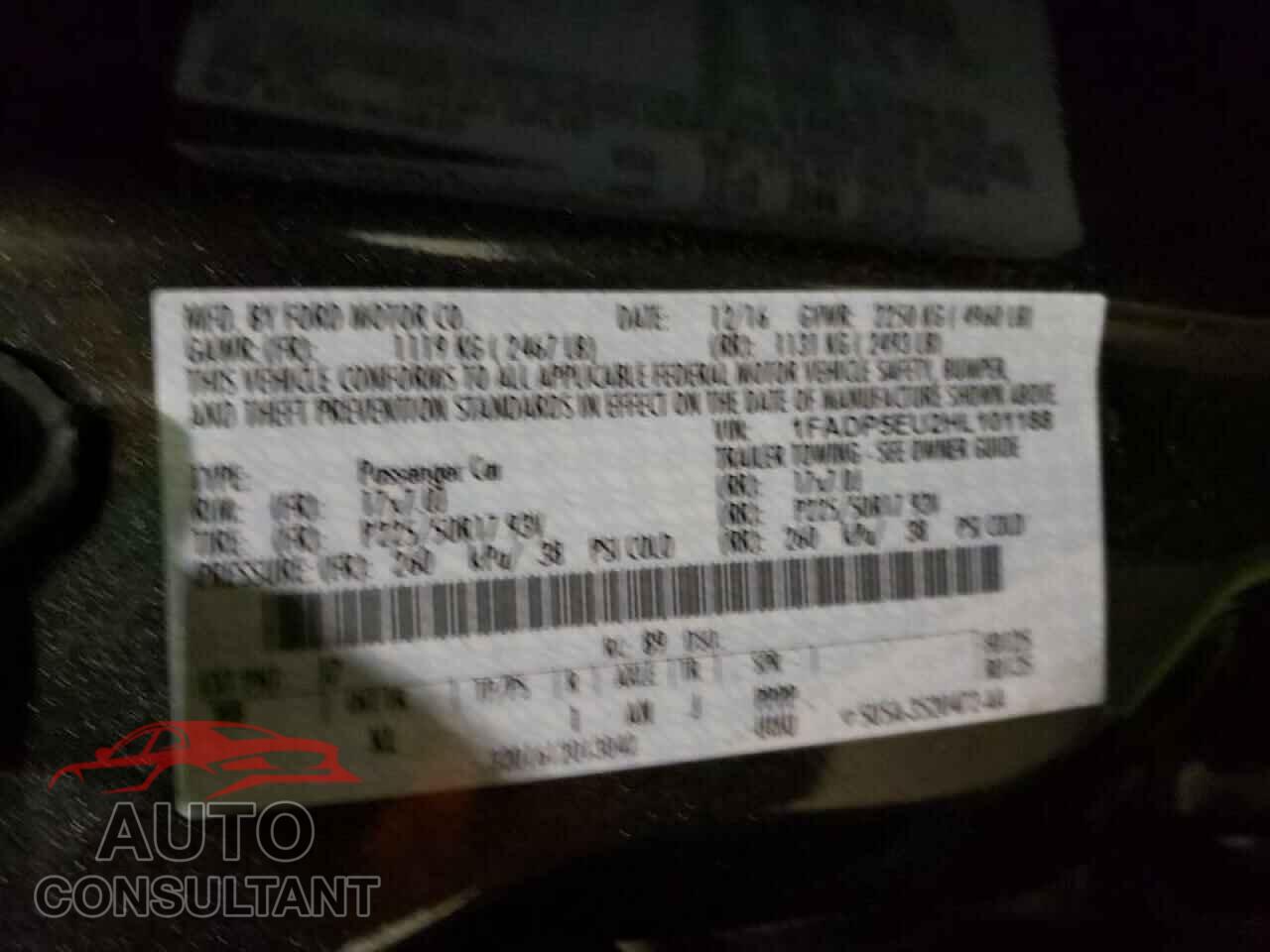 FORD CMAX 2017 - 1FADP5EU2HL101188