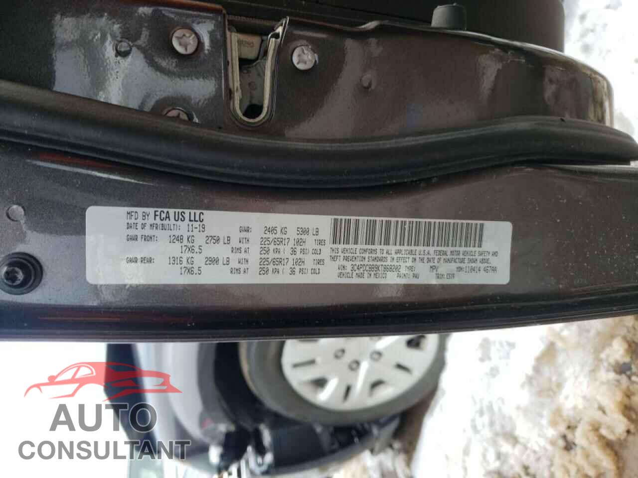DODGE JOURNEY 2019 - 3C4PDCBB9KT868202