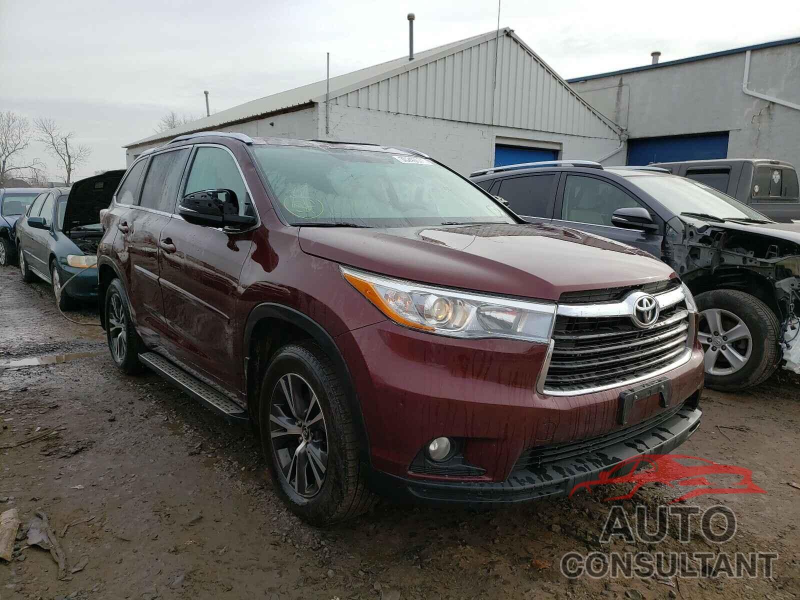 TOYOTA HIGHLANDER 2016 - 5TDJKRFH8GS316866