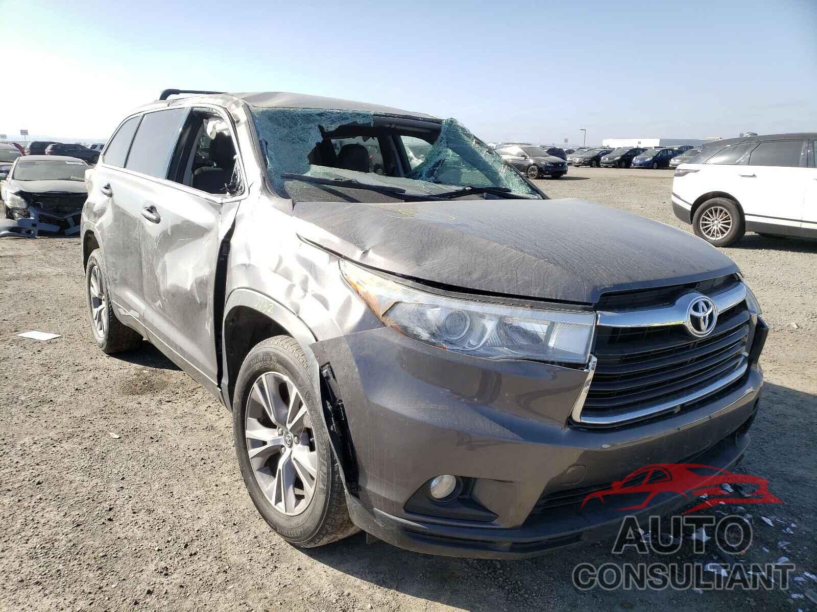 TOYOTA HIGHLANDER 2016 - 5TDZKRFH0GS165363
