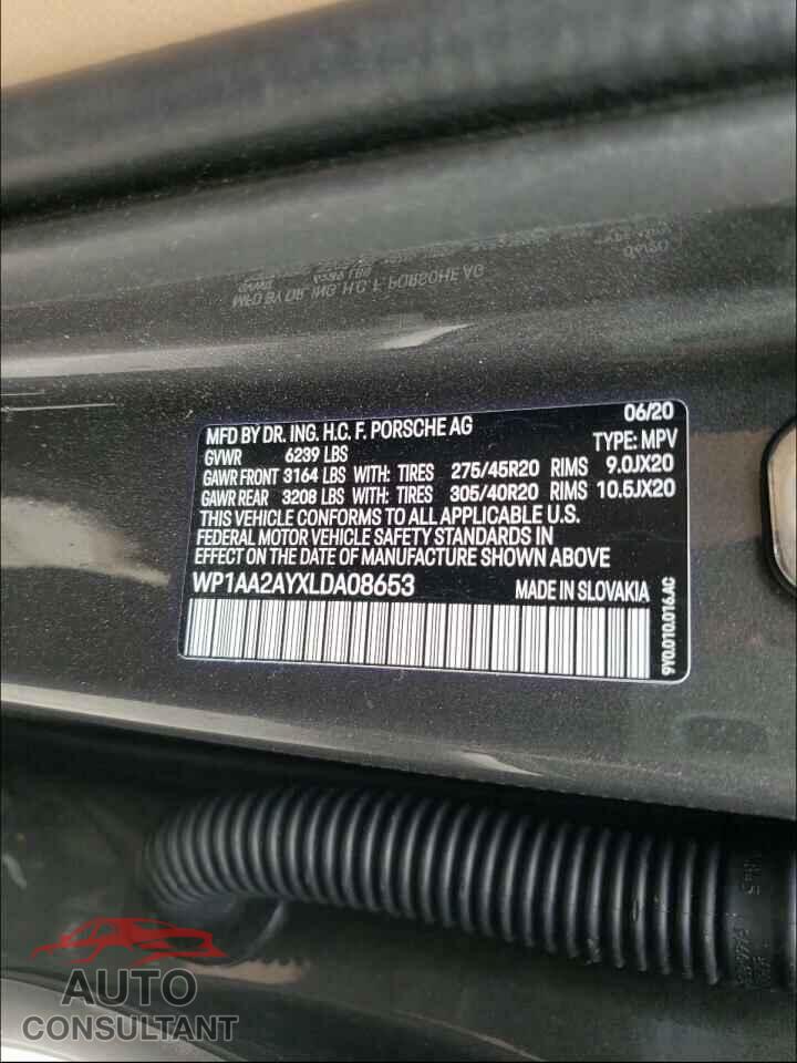 PORSCHE CAYENNE 2020 - WP1AA2AYXLDA08653