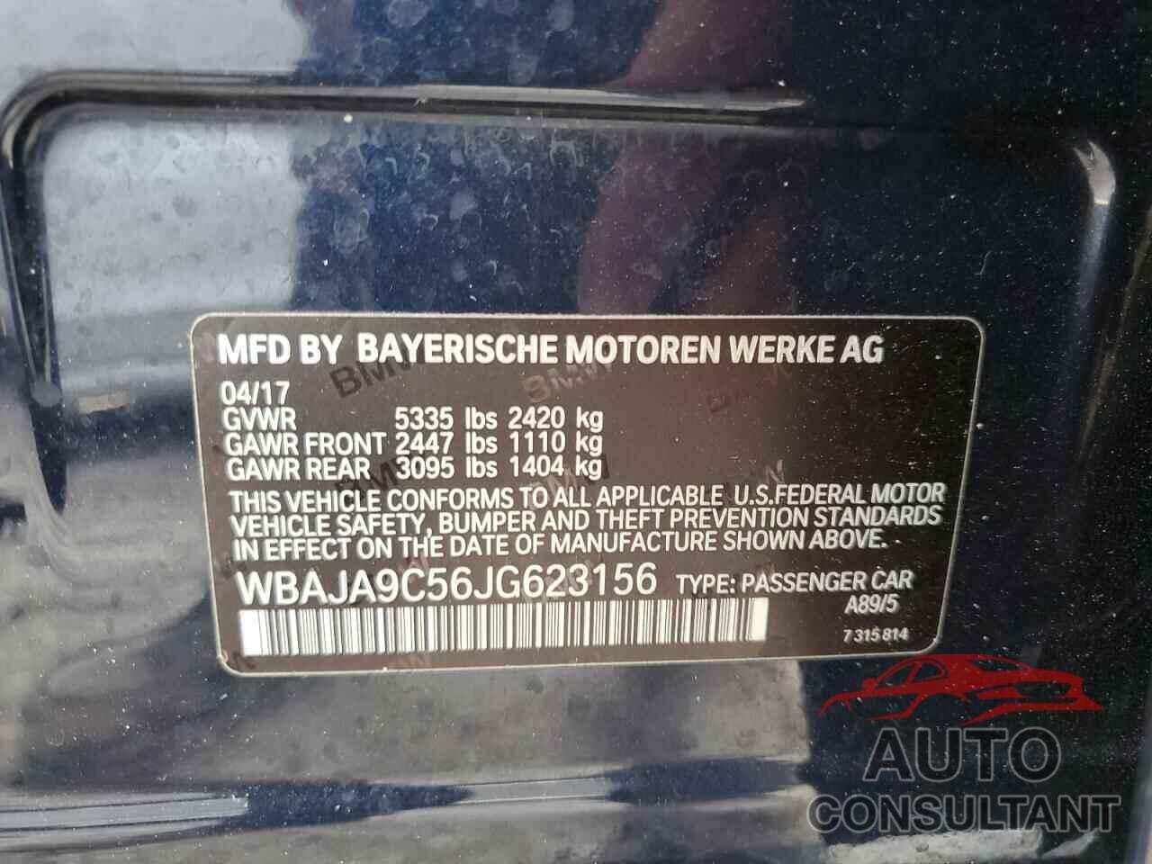 BMW 5 SERIES 2018 - WBAJA9C56JG623156