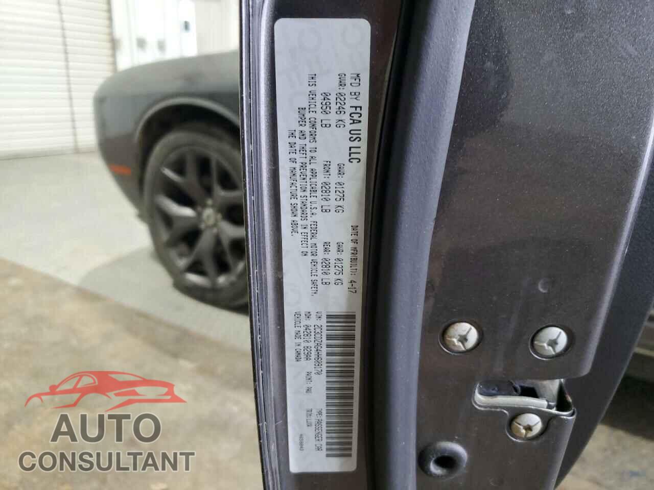 DODGE CHALLENGER 2017 - 2C3CDZAG4HH609170