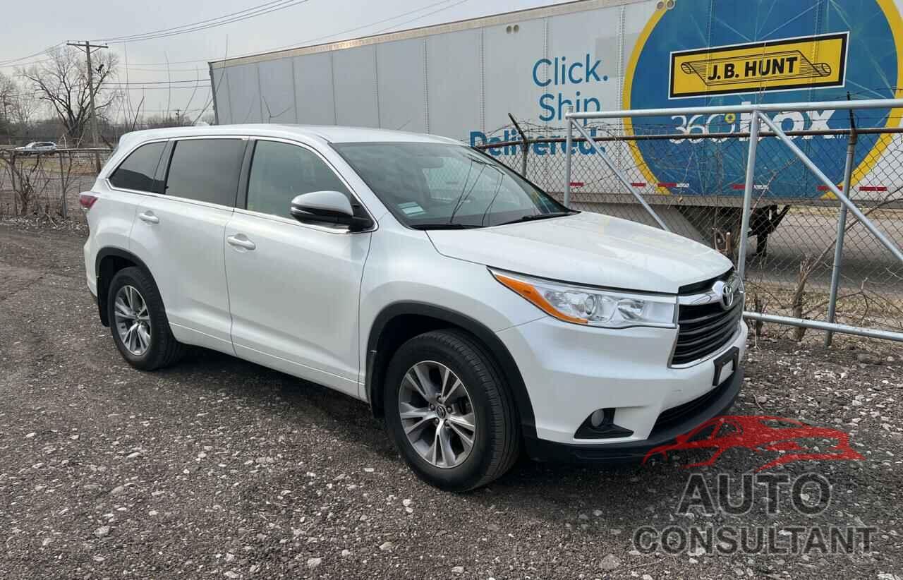 TOYOTA HIGHLANDER 2016 - 5TDBKRFH1GS309567