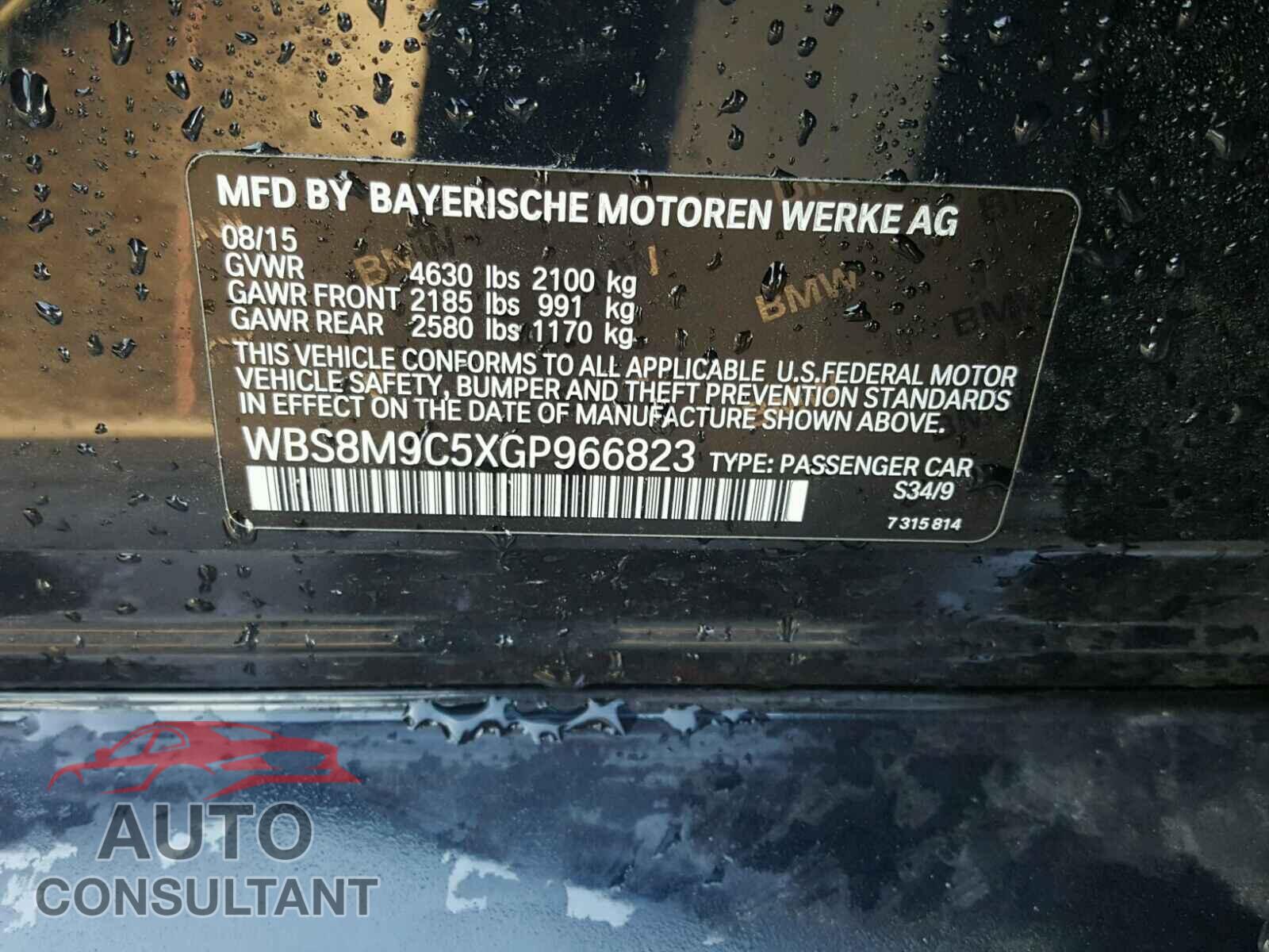 BMW M3 2016 - WBS8M9C5XGP966823