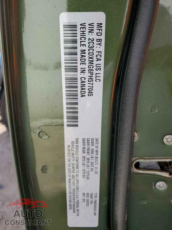 DODGE CHARGER 2023 - 2C3CDXMG6PH577045
