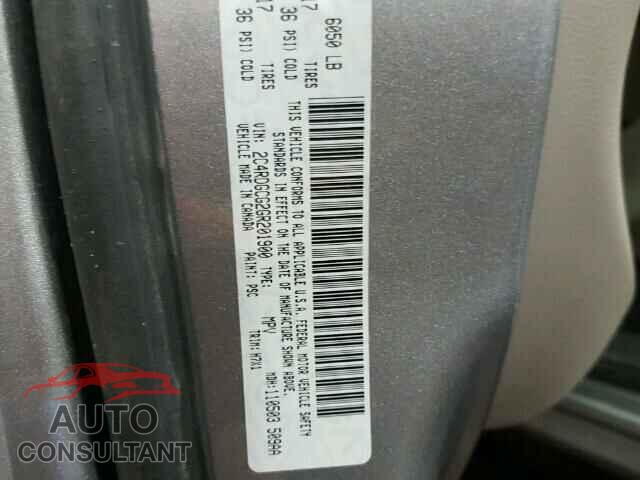 DODGE CARAVAN 2016 - 2C4RDGCG2GR201900