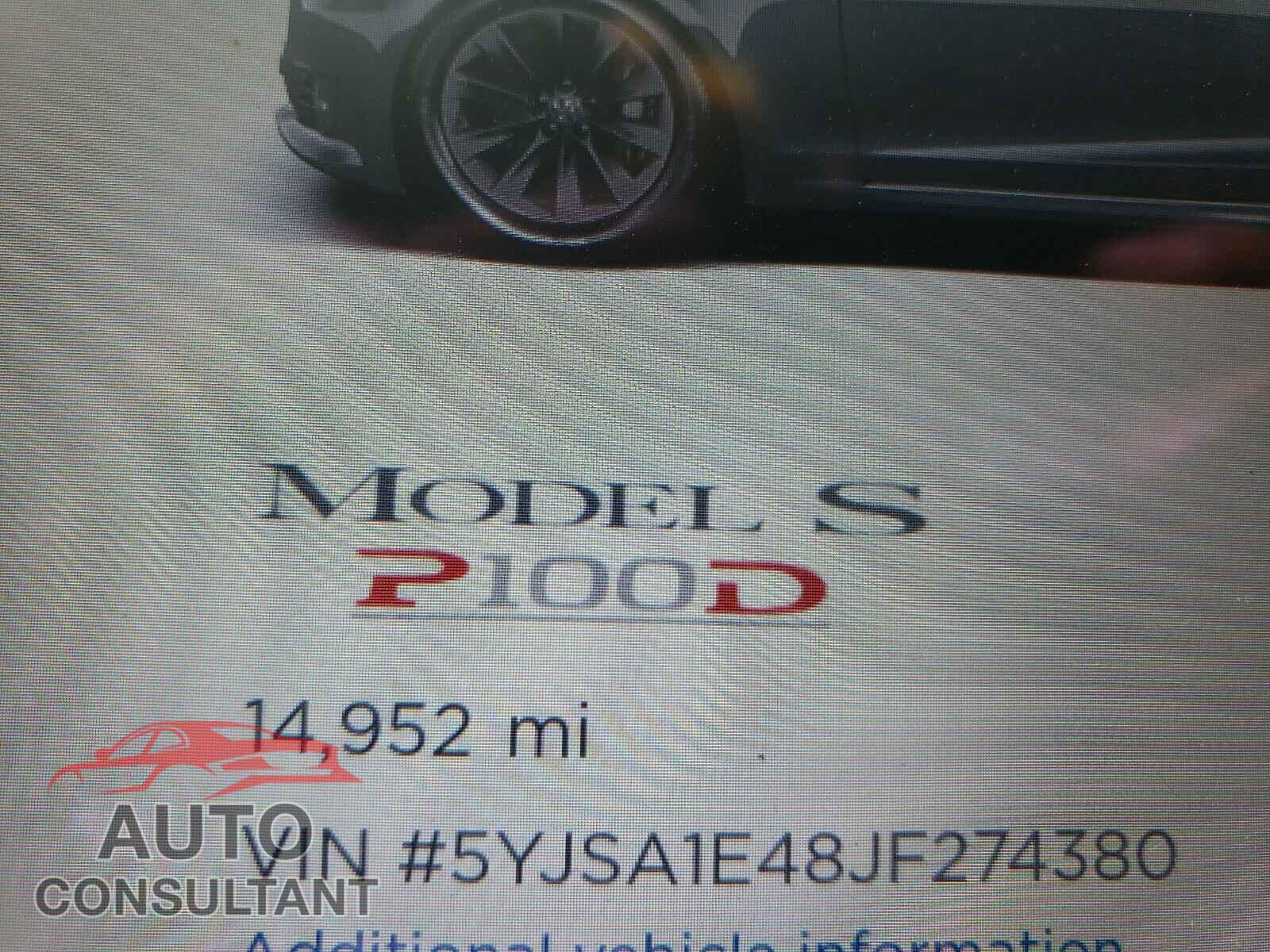 TESLA MODEL S 2018 - 5YJSA1E48JF274380