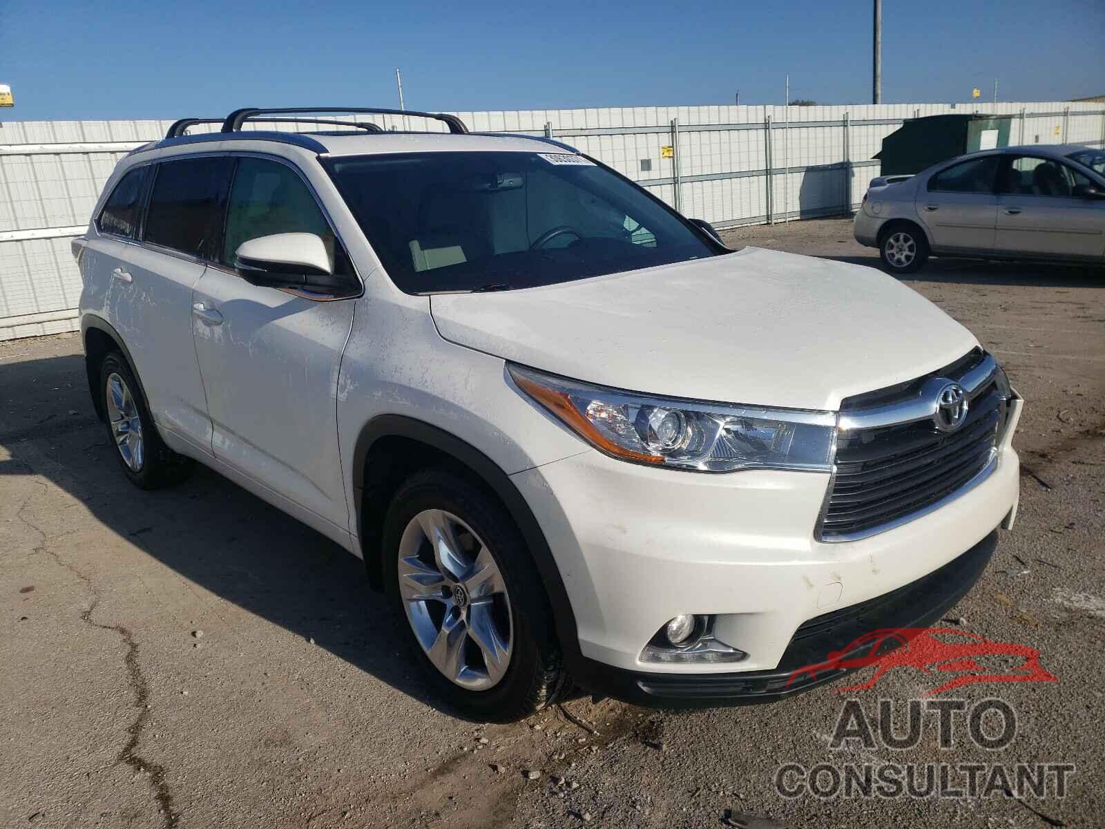 TOYOTA HIGHLANDER 2016 - 5TDDKRFH5GS307376