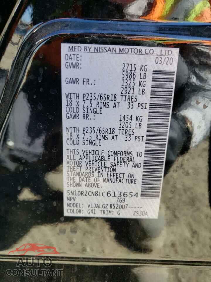NISSAN PATHFINDER 2020 - 5N1DR2CN8LC613654