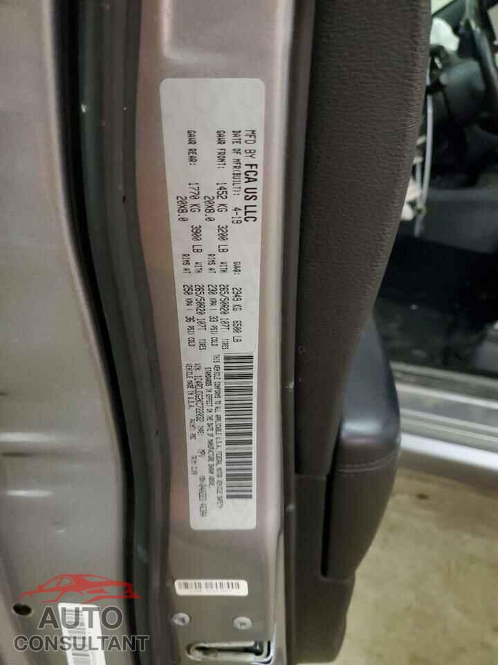 DODGE DURANGO 2019 - 1C4RDJDG2KC722032