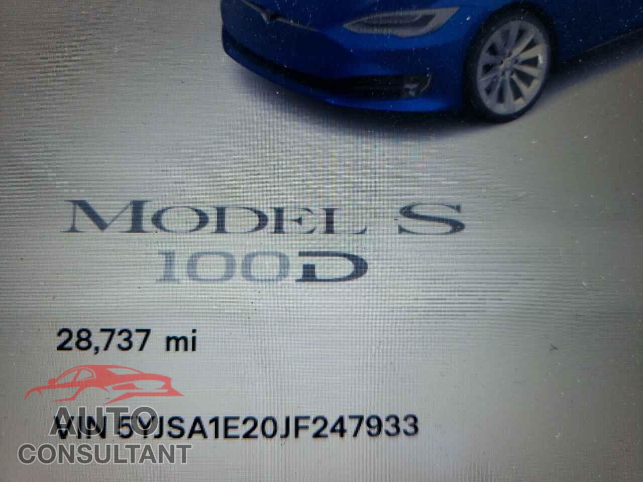 TESLA MODEL S 2018 - 5YJSA1E20JF247933