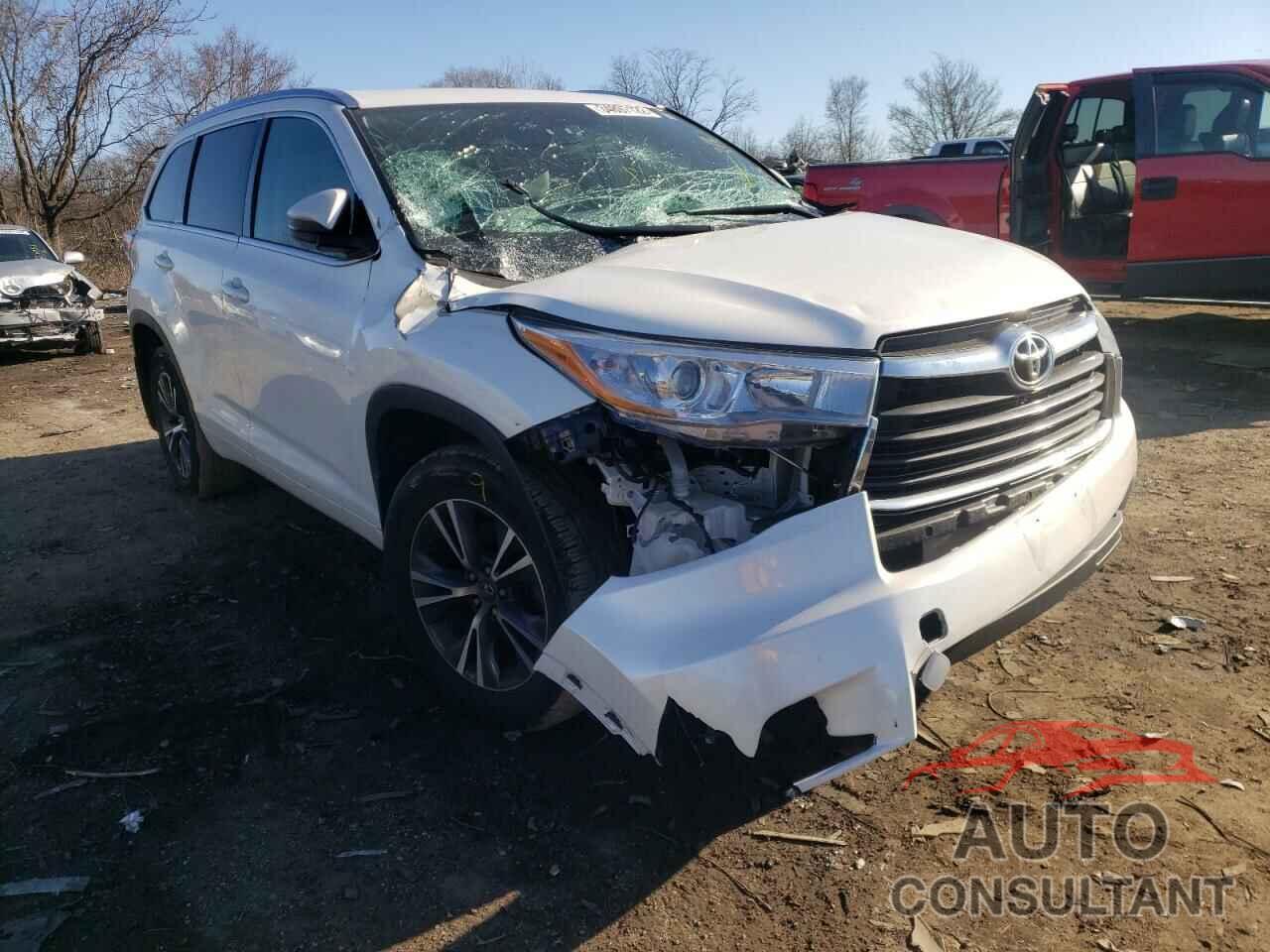 TOYOTA HIGHLANDER 2016 - 5TDJKRFH9GS342411