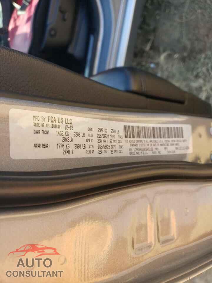 DODGE DURANGO 2019 - 1C4RDHDG3KC645129