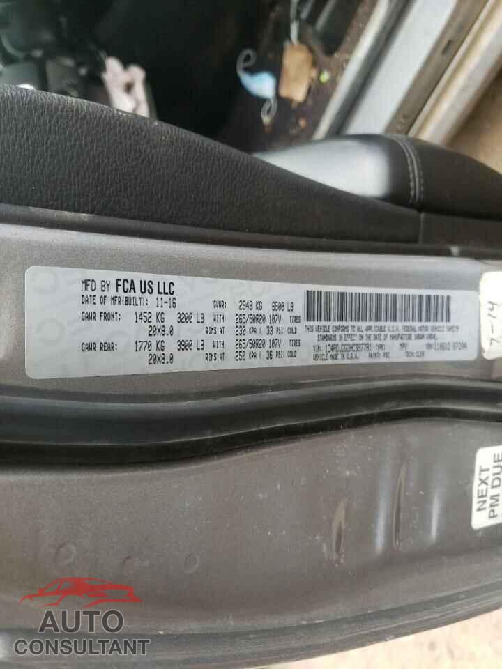 DODGE DURANGO 2017 - 1C4RDJDG3HC697781