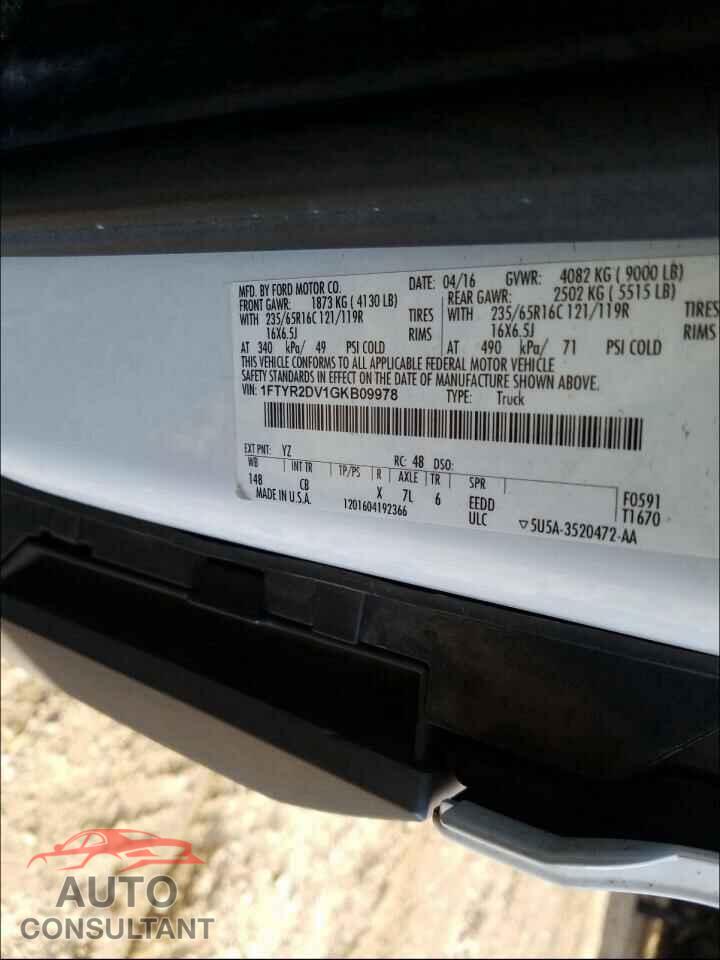FORD TRANSIT CO 2016 - 1FTYR2DV1GKB09978