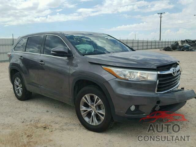 TOYOTA HIGHLANDER 2015 - 5TDZKRFH6FS074127