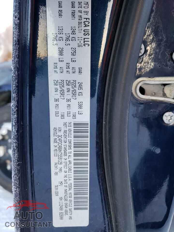 DODGE JOURNEY 2017 - 3C4PDCAB0HT559129