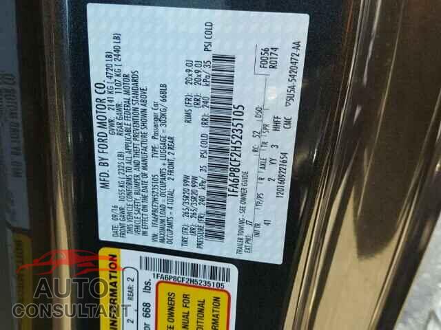 FORD MUSTANG 2017 - 1FA6P8CF2H5235105