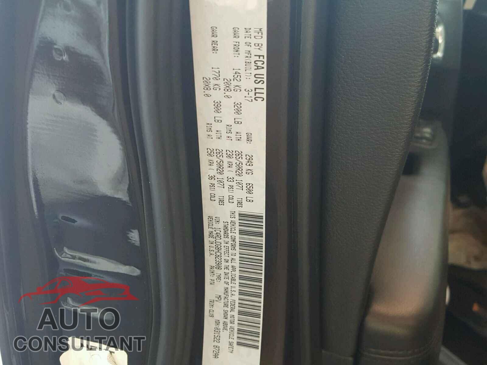 DODGE DURANGO GT 2017 - 1C4RDJDG8HC823908