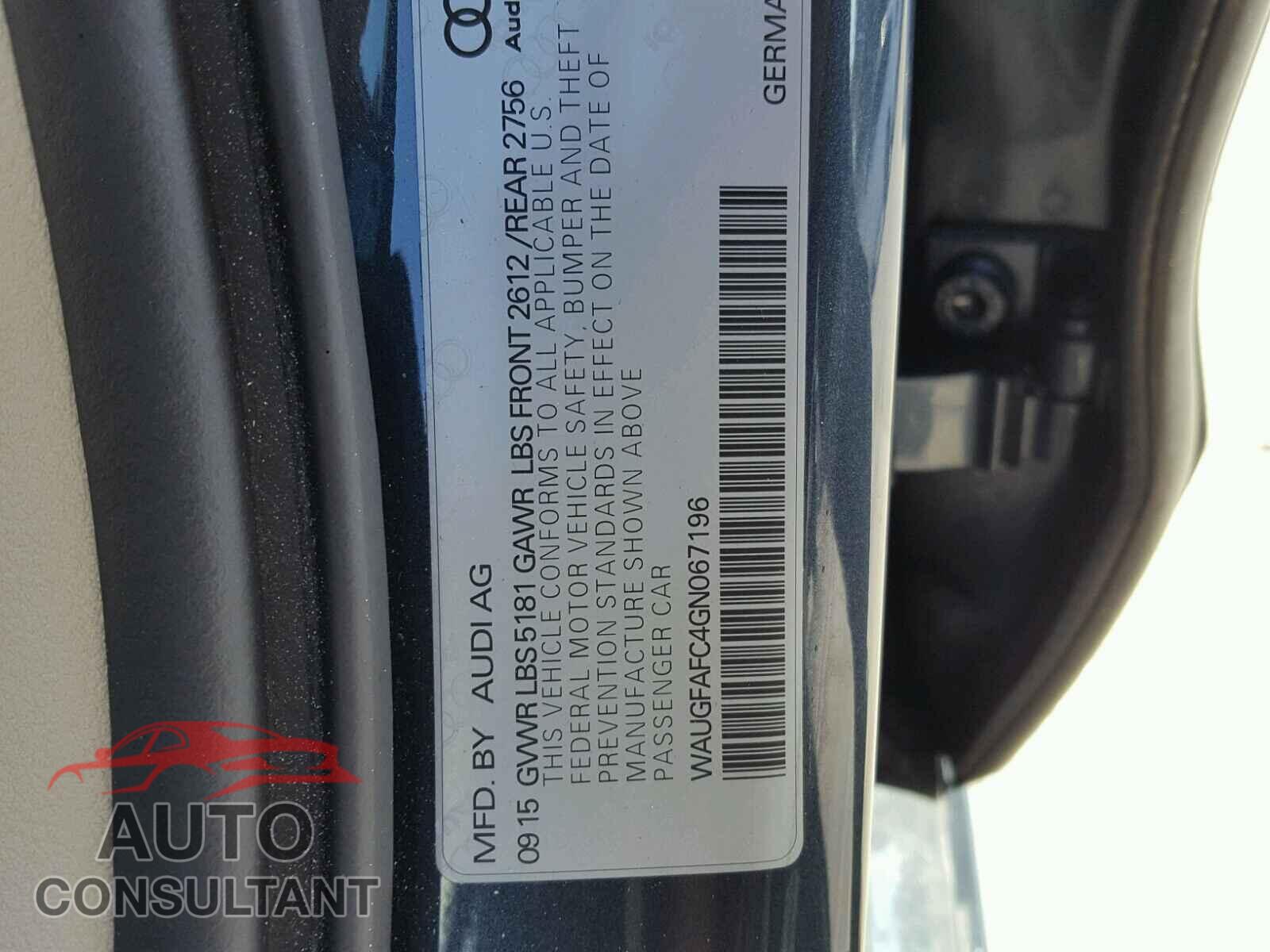 AUDI A6 2016 - WAUGFAFC4GN067196
