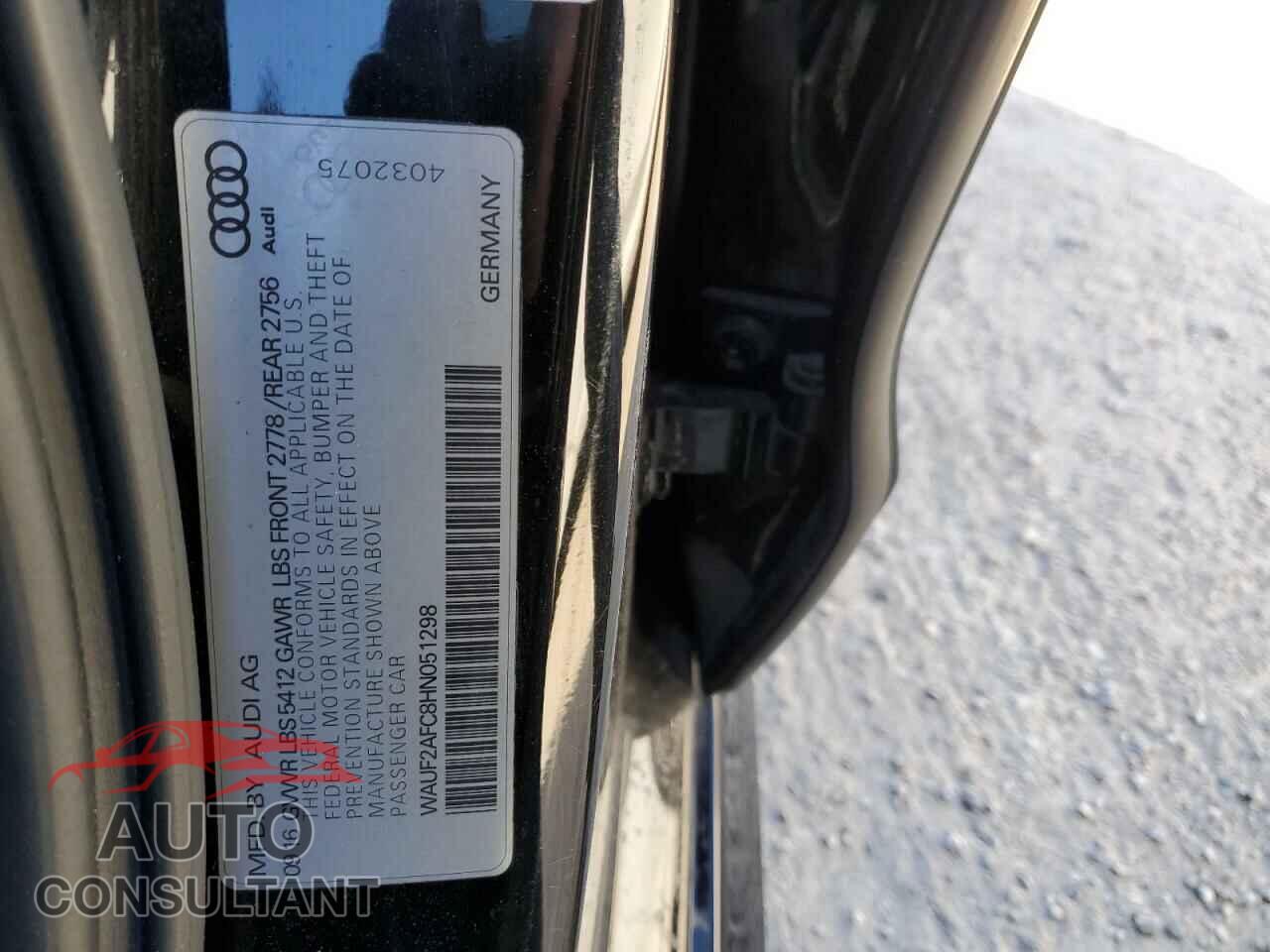 AUDI A6 2017 - WAUF2AFC8HN051298