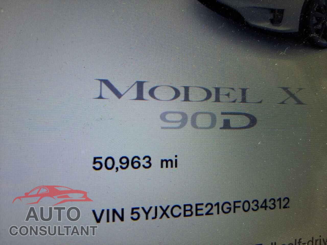 TESLA MODEL X 2016 - 5YJXCBE21GF034312