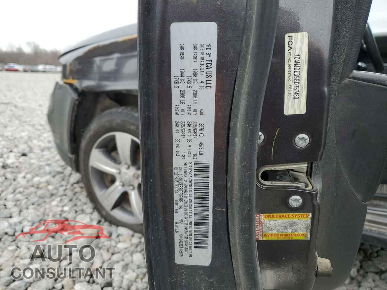 JEEP COMPASS 2016 - 1C4NJDEB9GD737480