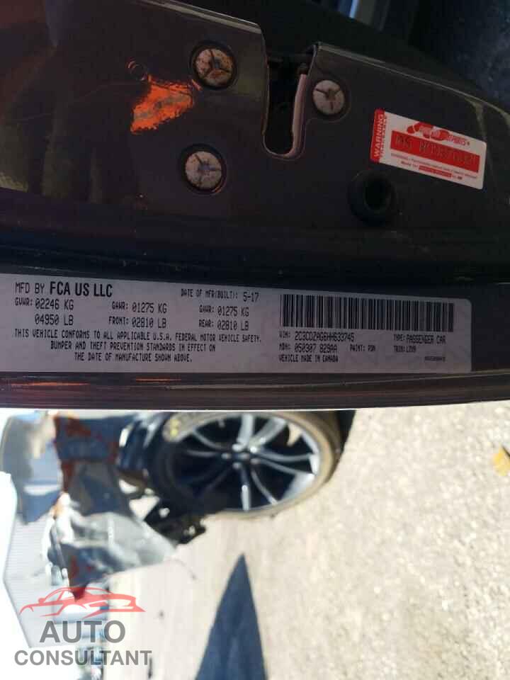 DODGE CHALLENGER 2017 - 2C3CDZAG6HH633745