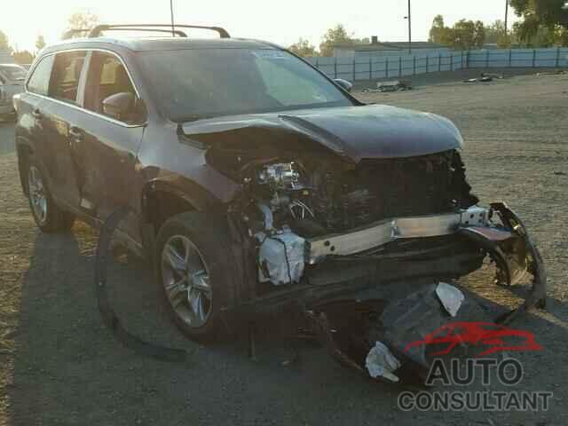 TOYOTA HIGHLANDER 2015 - 5TDDKRFH9FS196734