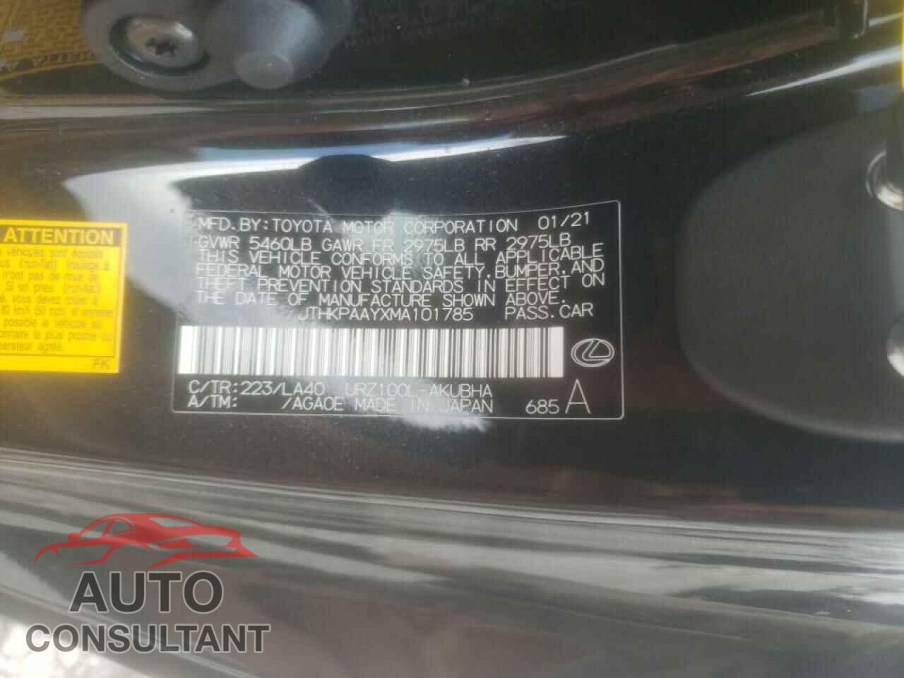 LEXUS LC500 2021 - JTHKPAAYXMA101785