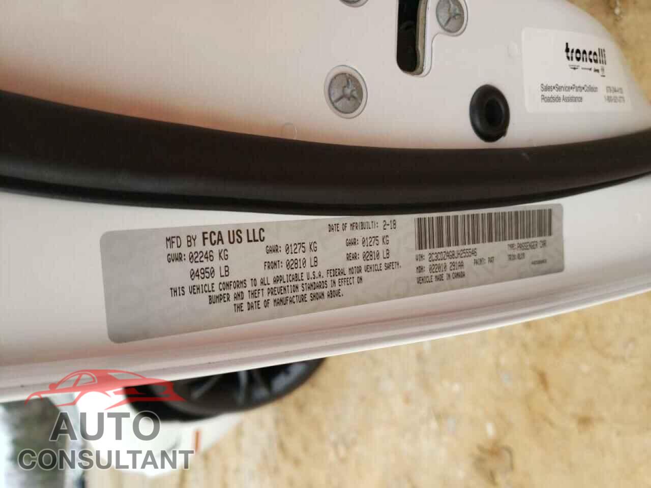 DODGE CHALLENGER 2018 - 2C3CDZAG8JH255546