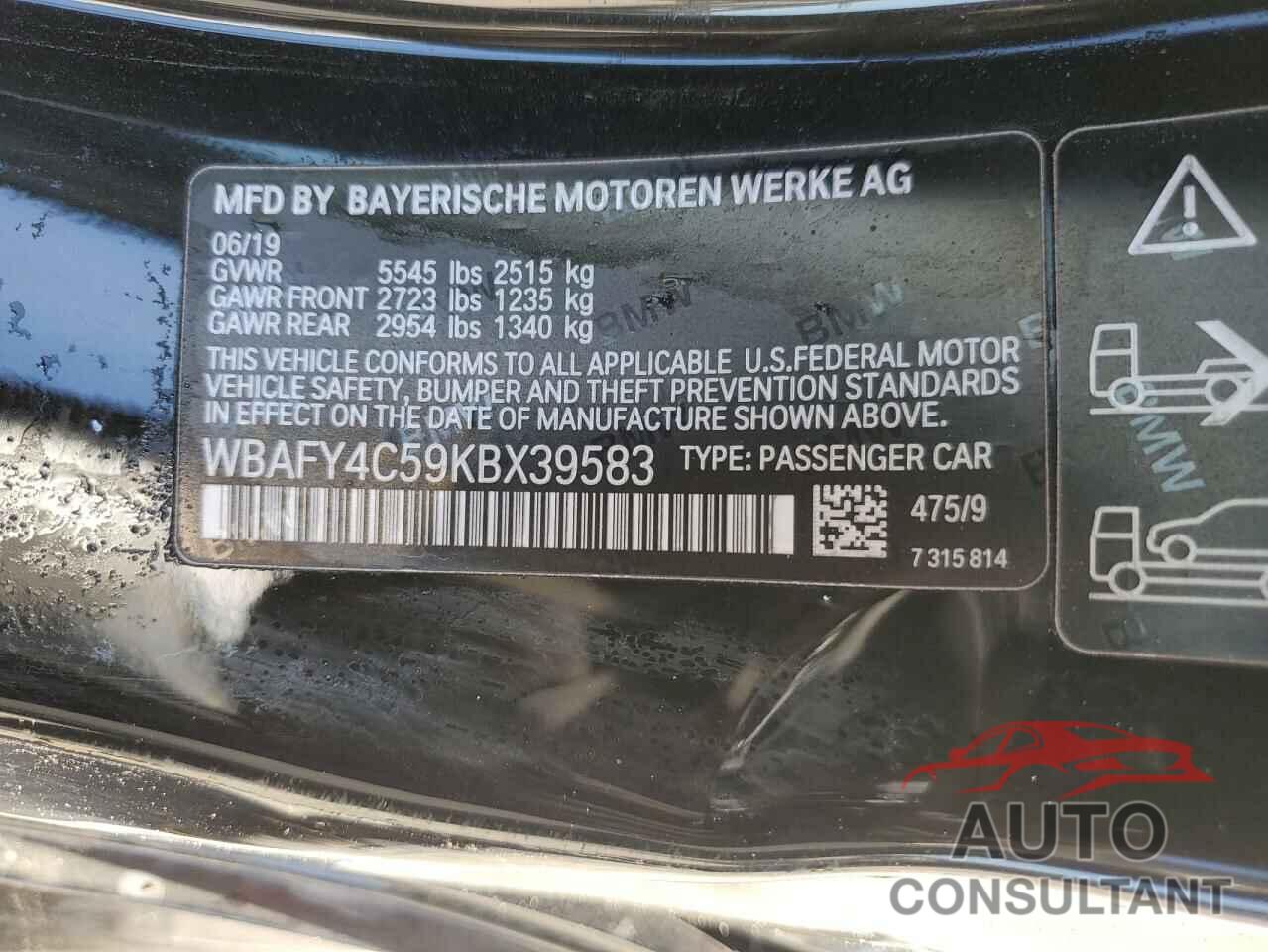 BMW M8 2019 - WBAFY4C59KBX39583
