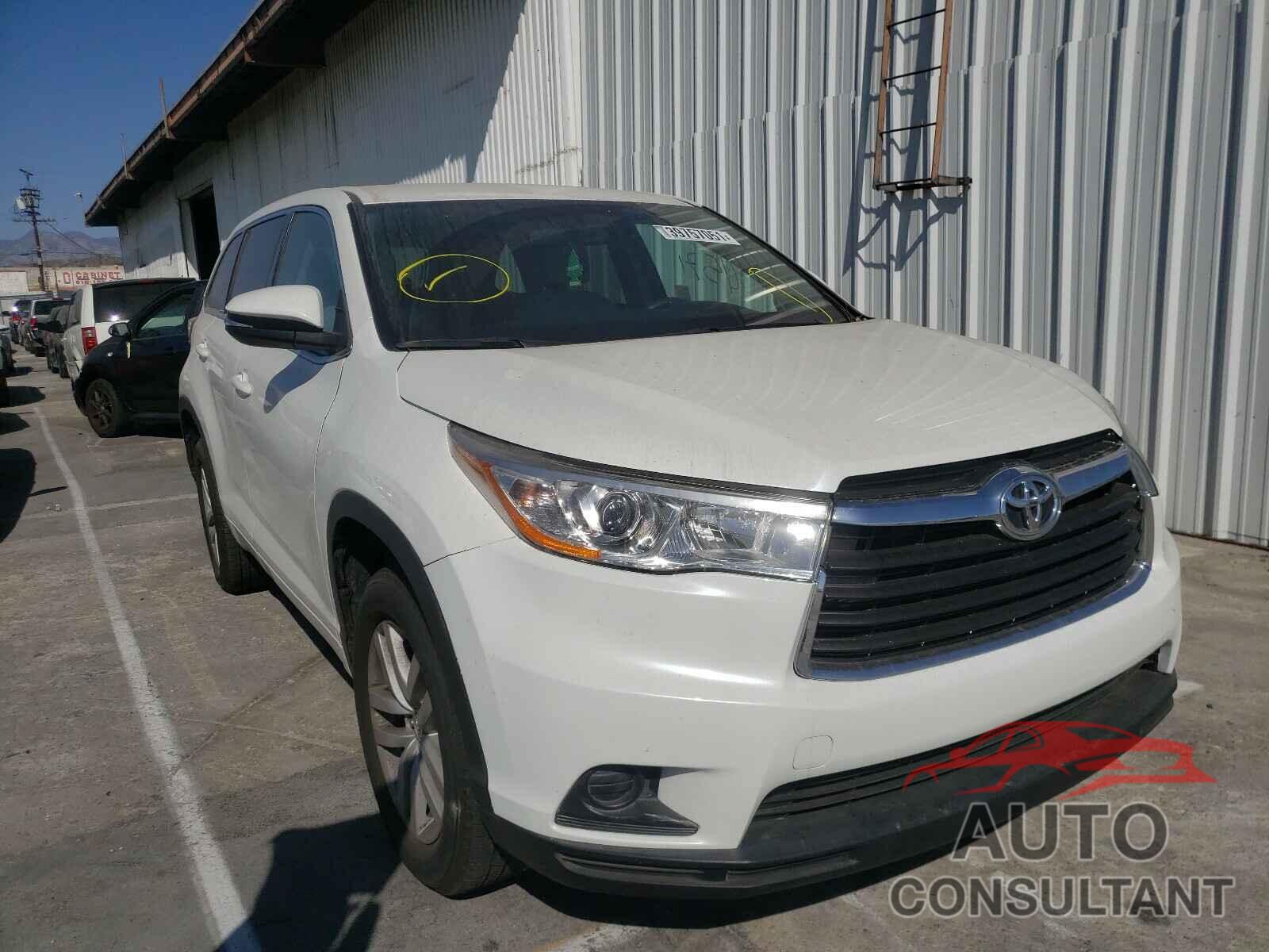 TOYOTA HIGHLANDER 2016 - 5TDZARFH7GS019822