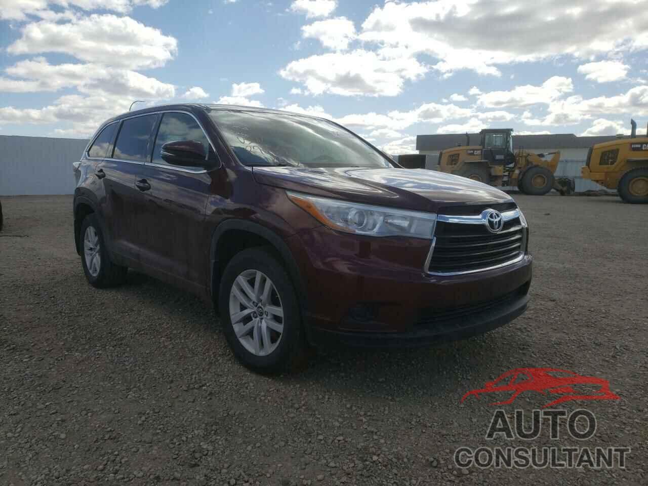 TOYOTA HIGHLANDER 2016 - 5TDBKRFH0GS292390