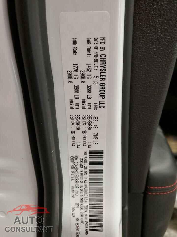 DODGE DURANGO 2013 - 1C4SDHCT5DC682136