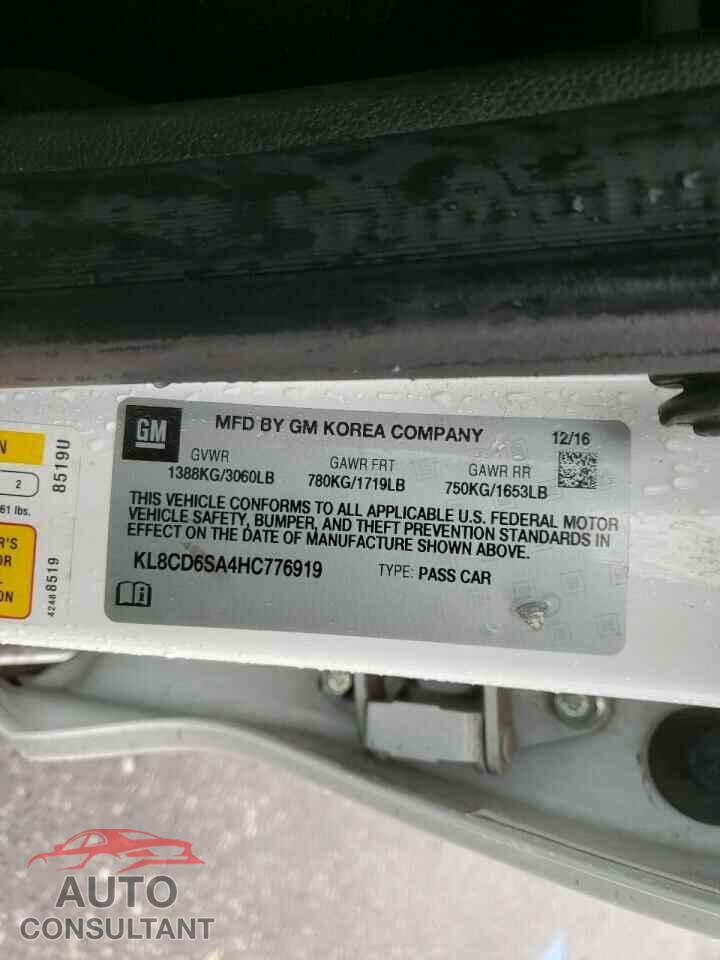 CHEVROLET SPARK 2017 - KL8CD6SA4HC776919