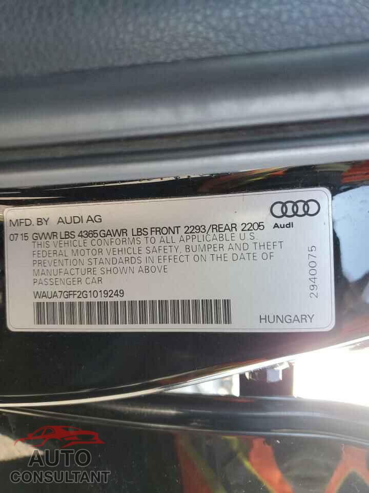 AUDI A3 2016 - WAUA7GFF2G1019249
