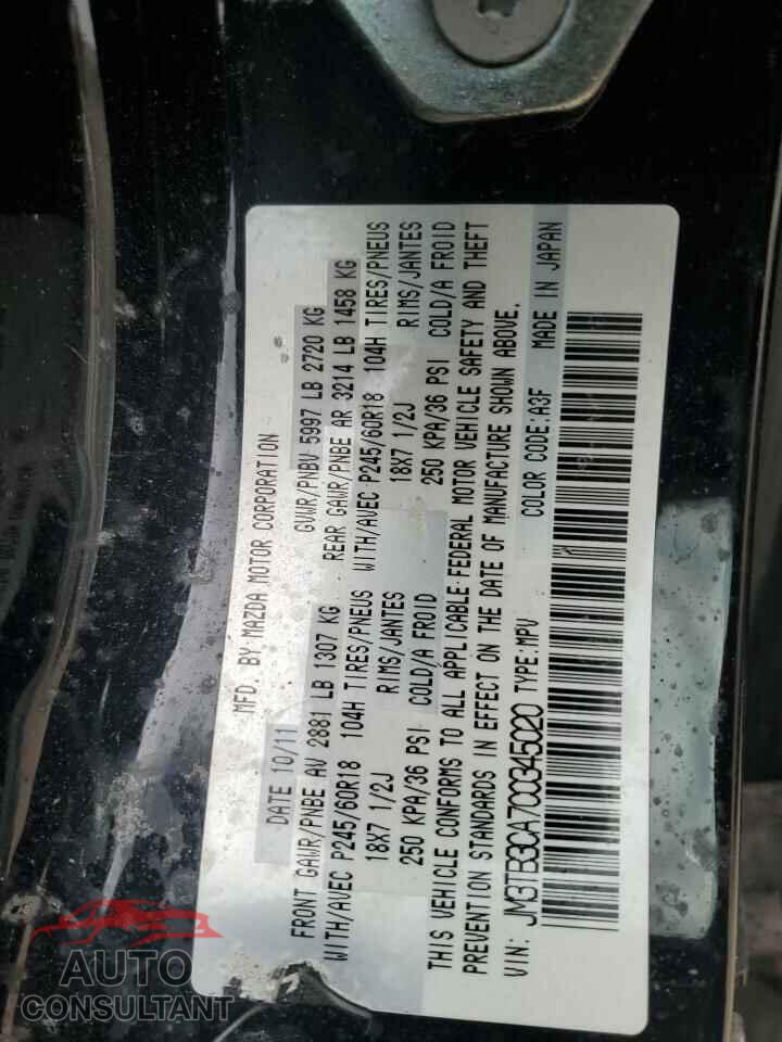 MAZDA CX-9 2012 - JM3TB3CA7C0345020