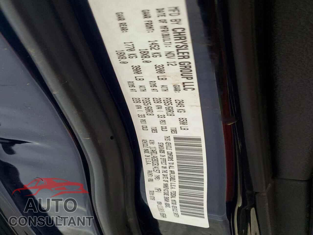 DODGE DURANGO 2013 - 1C4RDJAG9DC614157