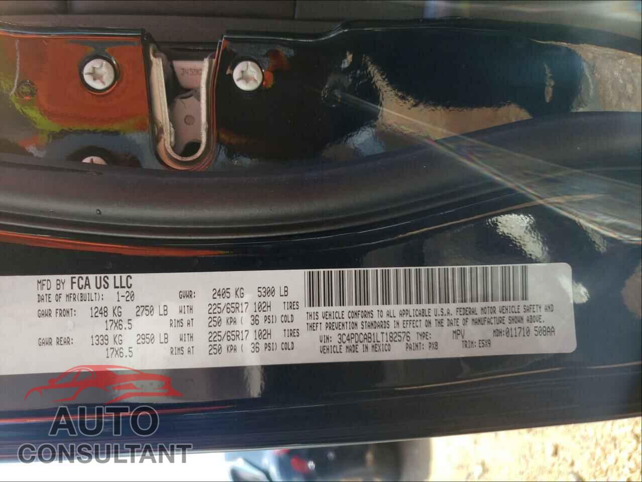 DODGE JOURNEY 2020 - 3C4PDCAB1LT182576