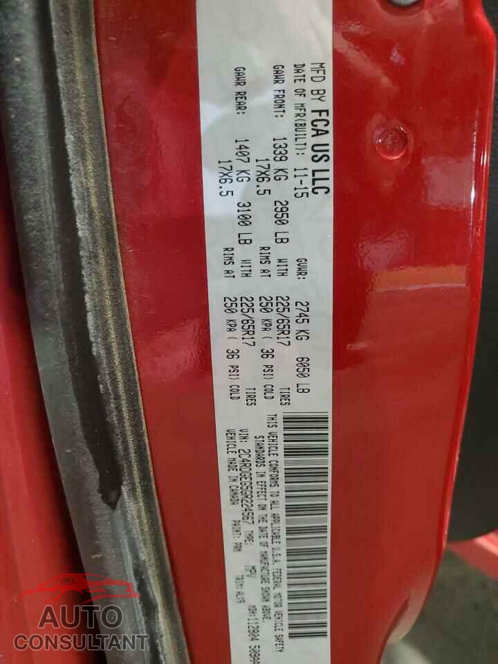 DODGE CARAVAN 2016 - 2C4RDGEG5GR224567