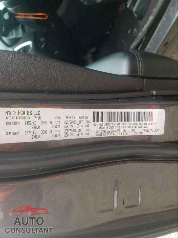 DODGE DURANGO 2016 - 1C4RDJDG7GC446891