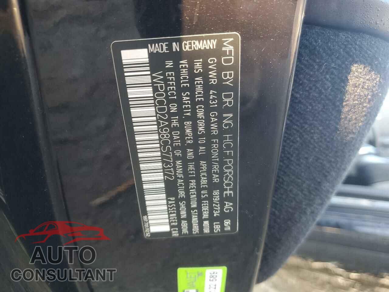 PORSCHE 911 2012 - WP0CD2A98CS773172